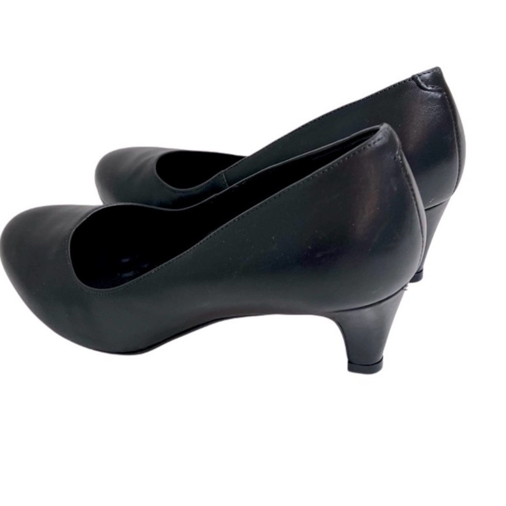 Walking Cradles Leather Elegant Black Kitten Heel shoes 9.5 - Picture 2 of 7